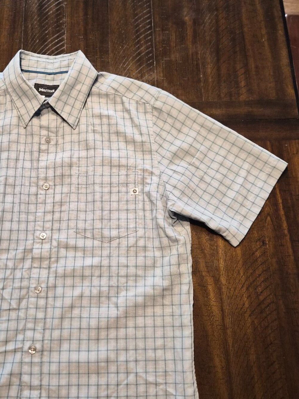 MARMOT Eldridge TRAVEL Sun UPF Hiking QUICK Dry Plaid SHIRT Mens size M G798